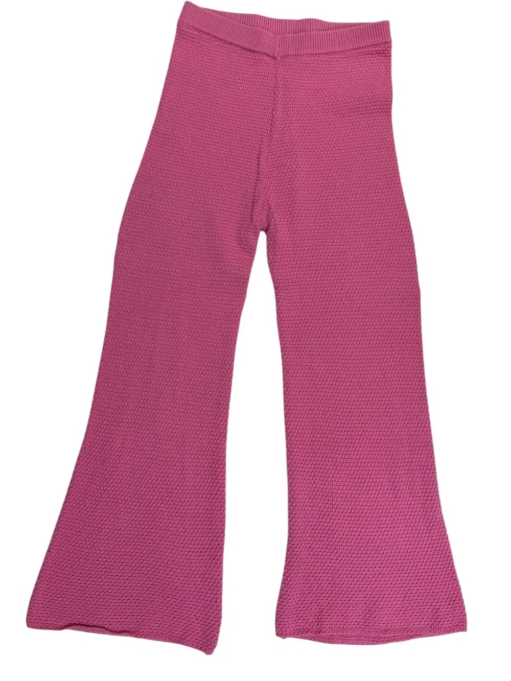 Free People Hailee Waffle Knit Lounge Set Pink Small 2 Piece
